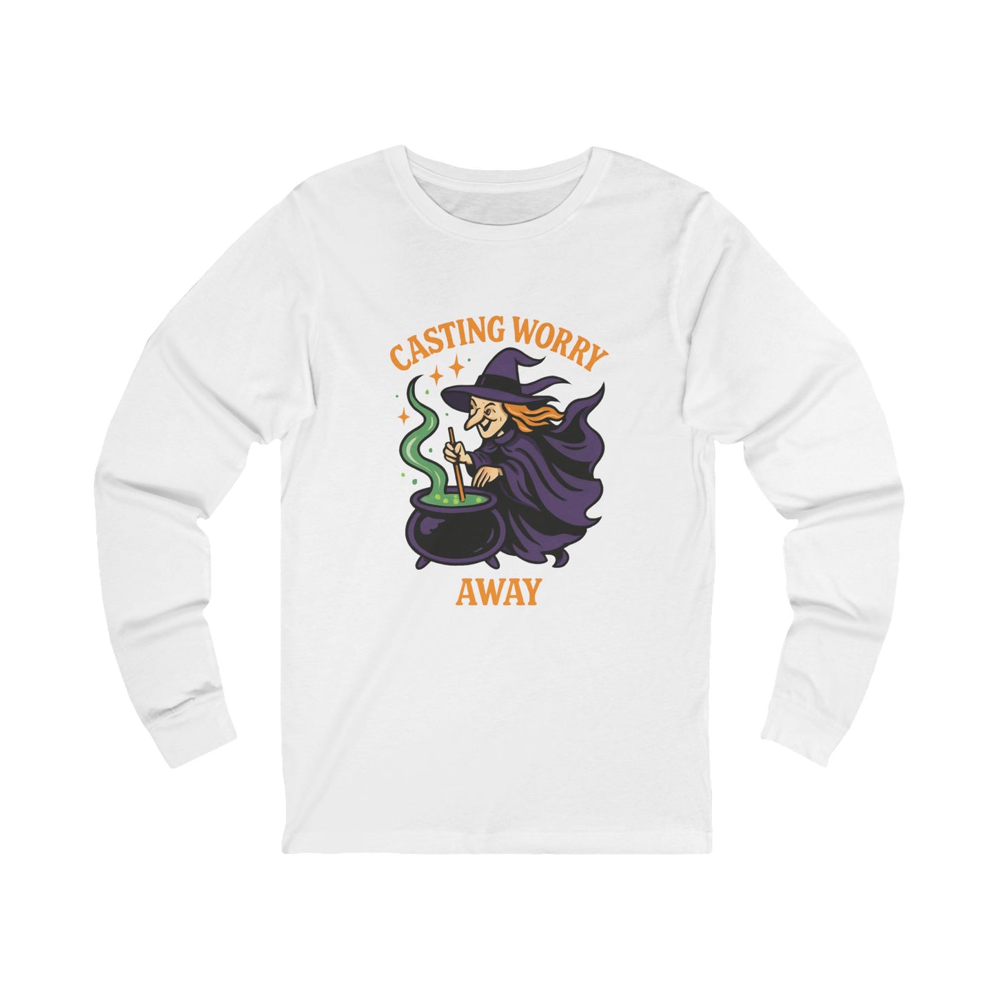 Anxiety Witch Long Sleeve Tee, Halloween Shirt, Witchcraft Apparel, Cozy Fall Fashion, Gift for Her