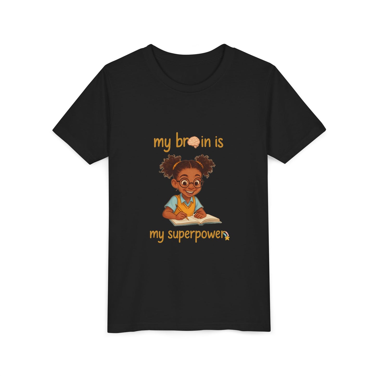 Youth Tee - Black Girl Empowerment Top, Confidence T-Shirt