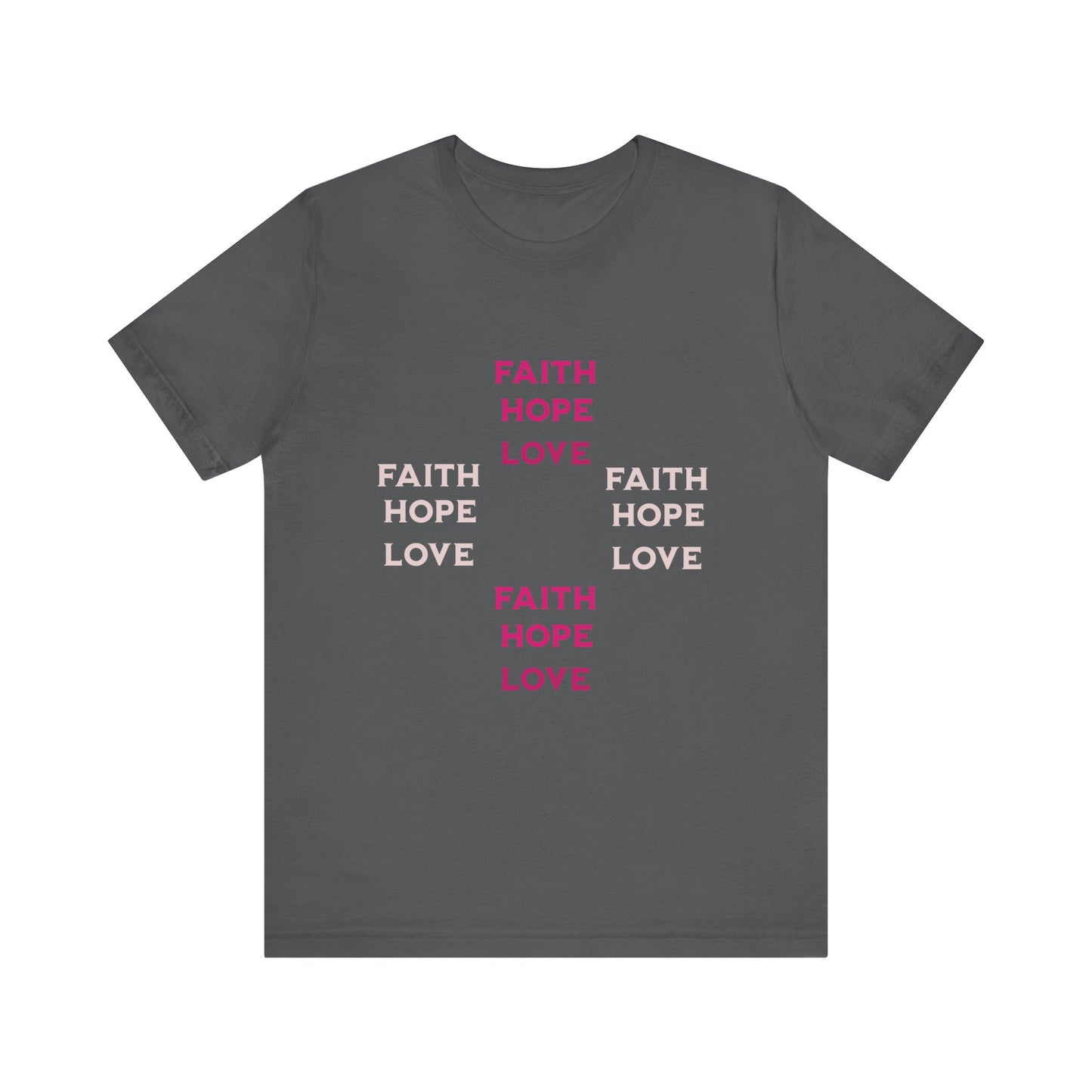 Power of Words Motivational Tee-- Faith, Hope, Love