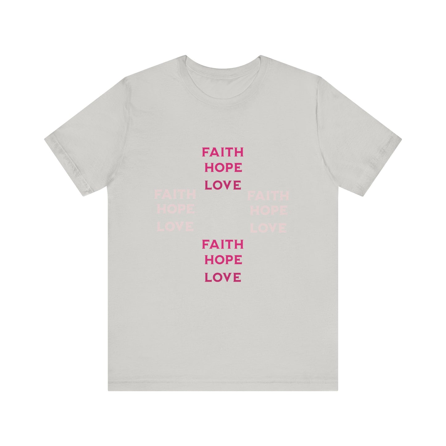 Power of Words Motivational Tee-- Faith, Hope, Love