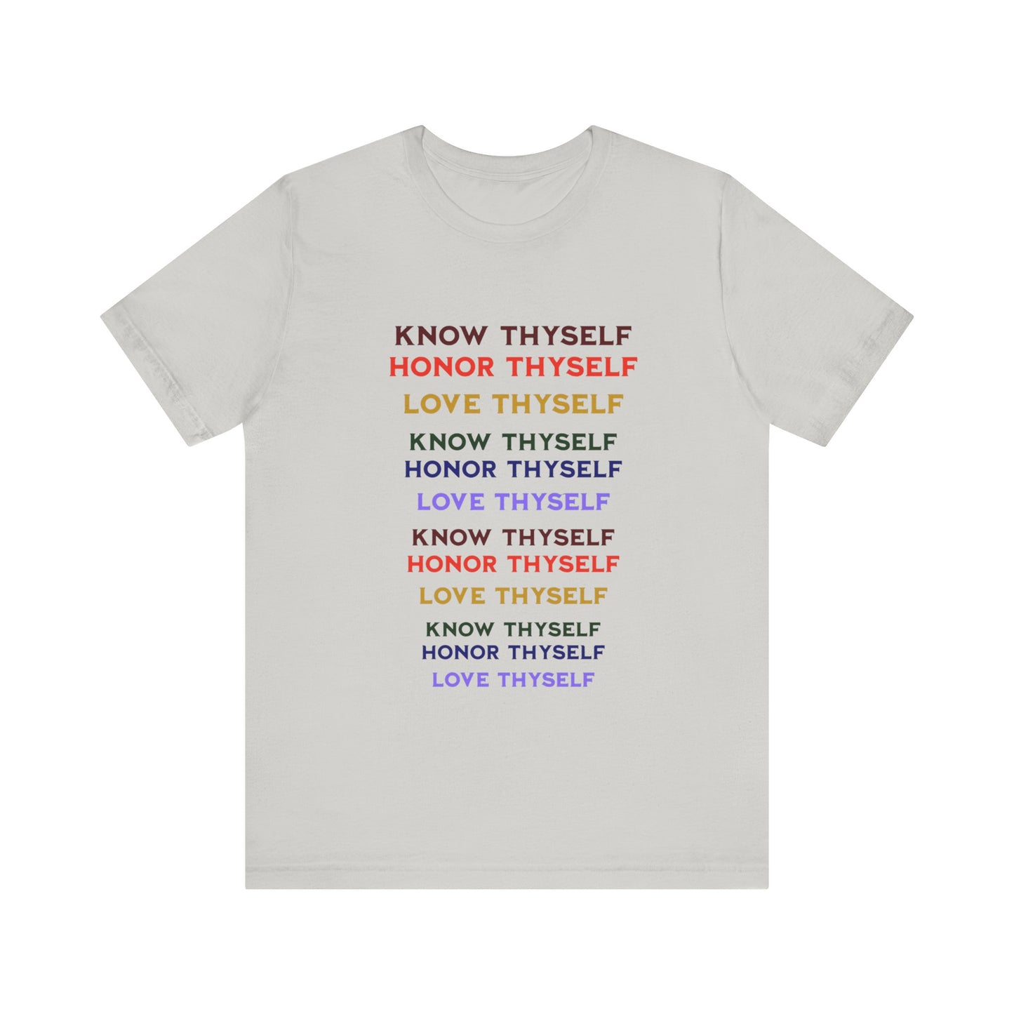 Power of Words Motivational Tee-- Know Thyself