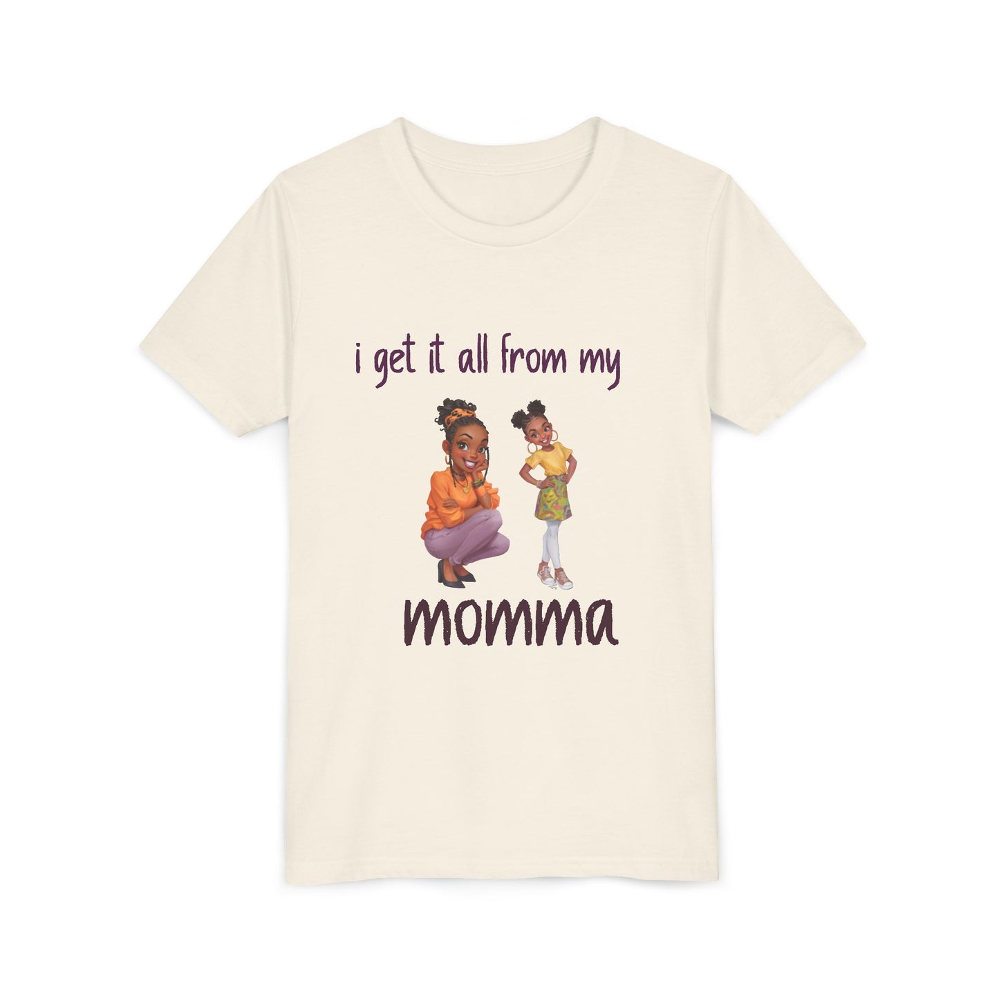 Youth Short Sleeve Tee – “I Get It All From My Momma”