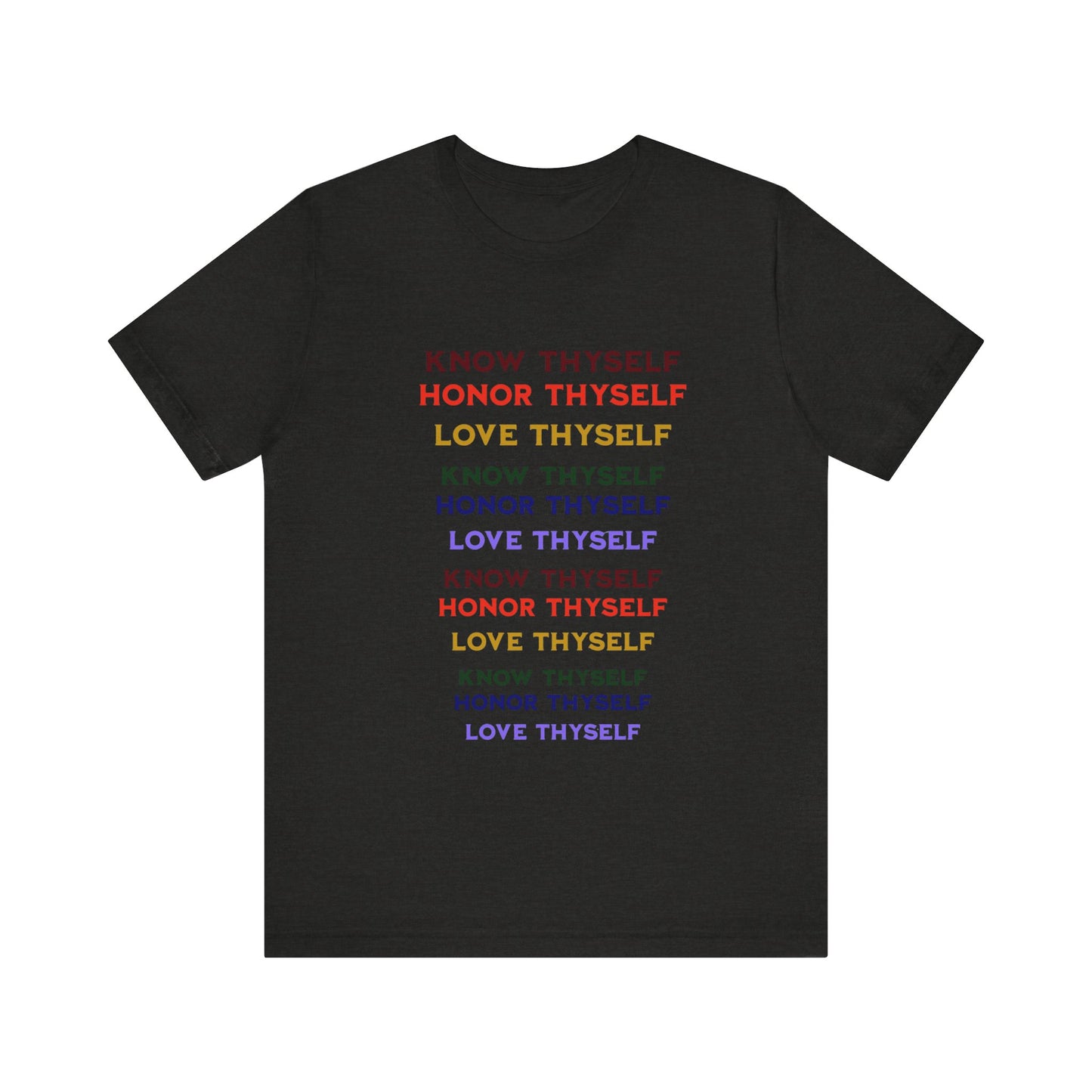 Power of Words Motivational Tee-- Know Thyself