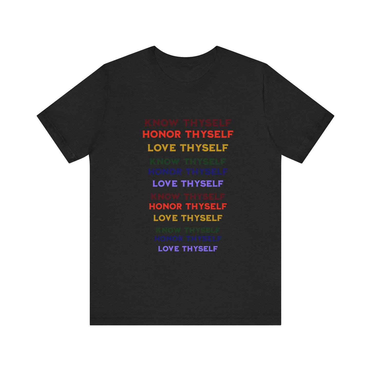 Power of Words Motivational Tee-- Know Thyself