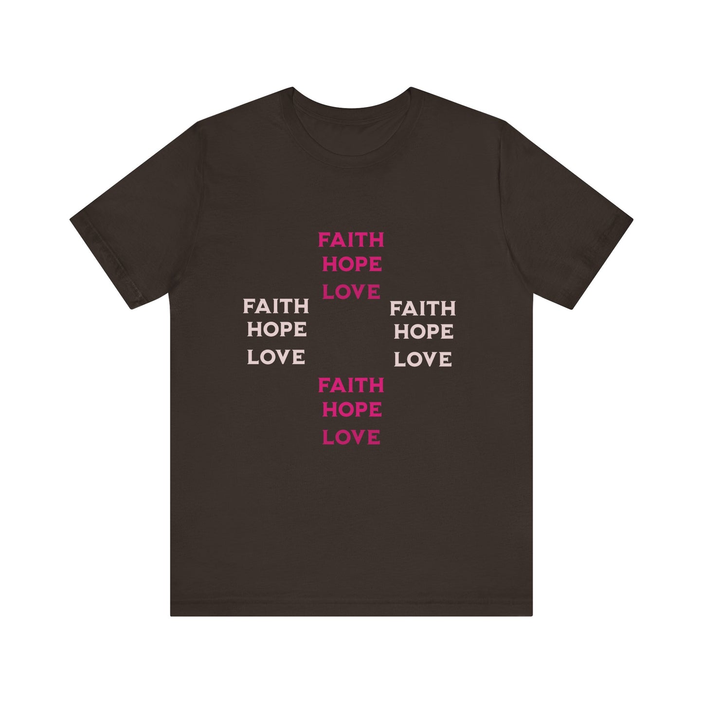 Power of Words Motivational Tee-- Faith, Hope, Love