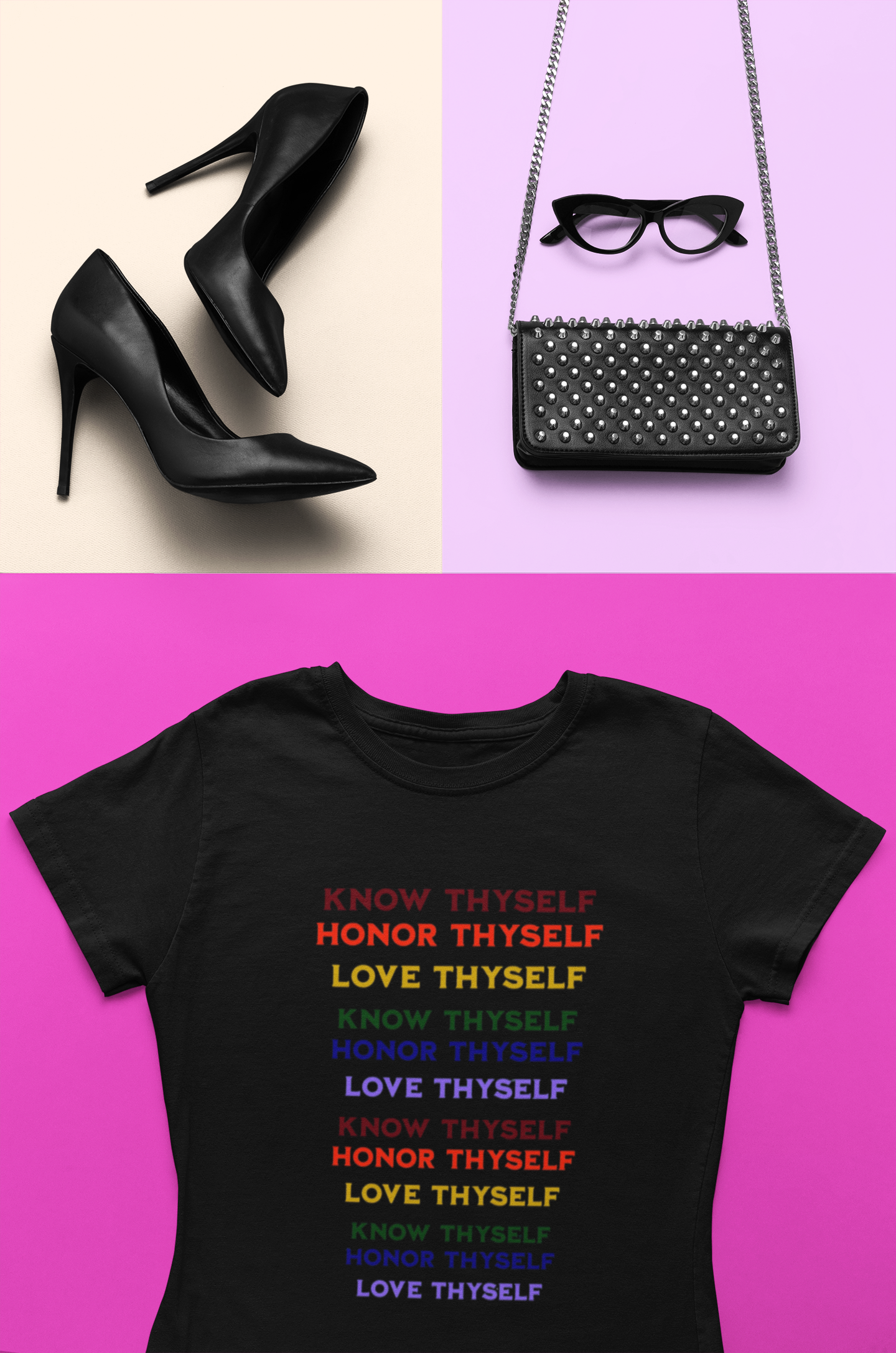 Power of Words Motivational Tee-- Know Thyself