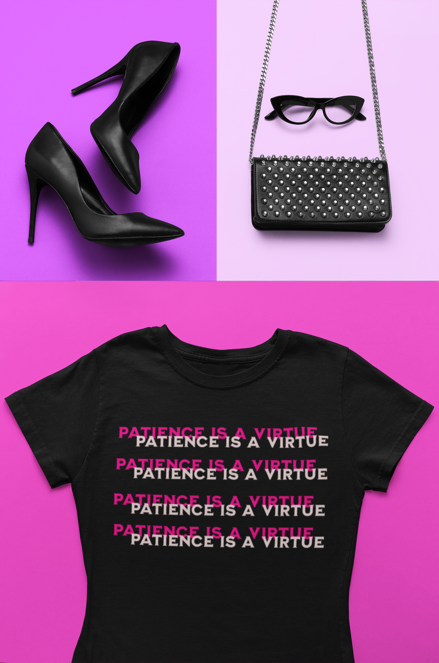 Power of Words Motivational Tee-- Patience is a Virtue