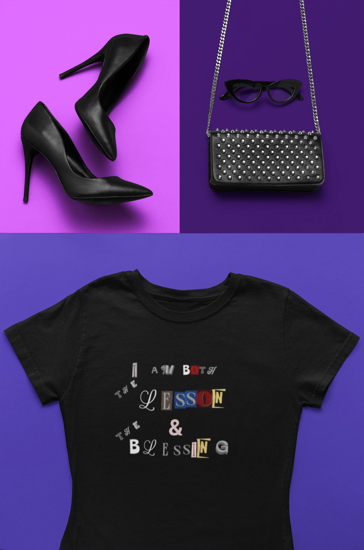 Power of Words Motivational Tee-- Lesson and Blessing