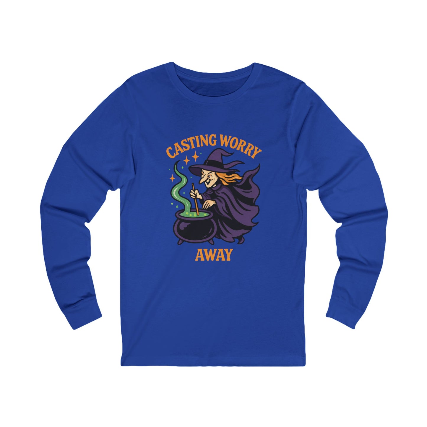 Anxiety Witch Long Sleeve Tee, Halloween Shirt, Witchcraft Apparel, Cozy Fall Fashion, Gift for Her