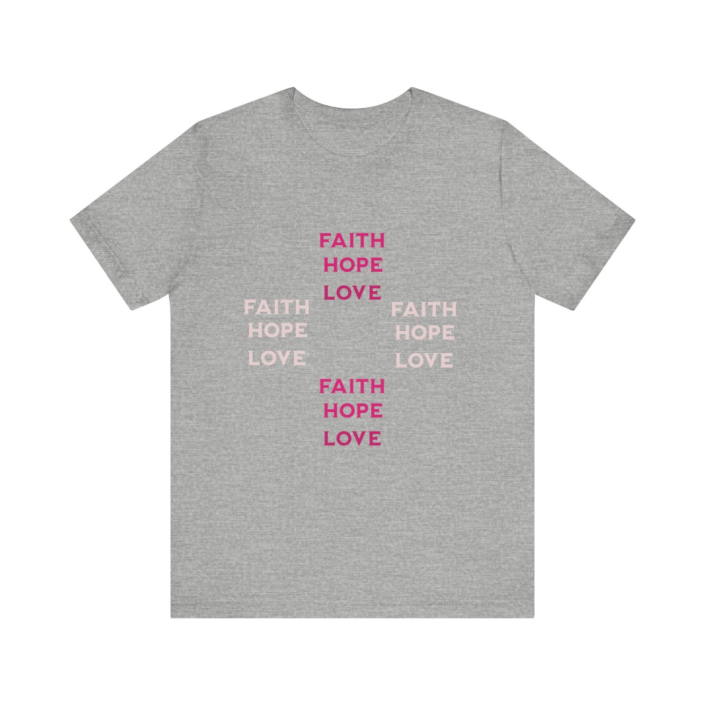 Power of Words Motivational Tee-- Faith, Hope, Love