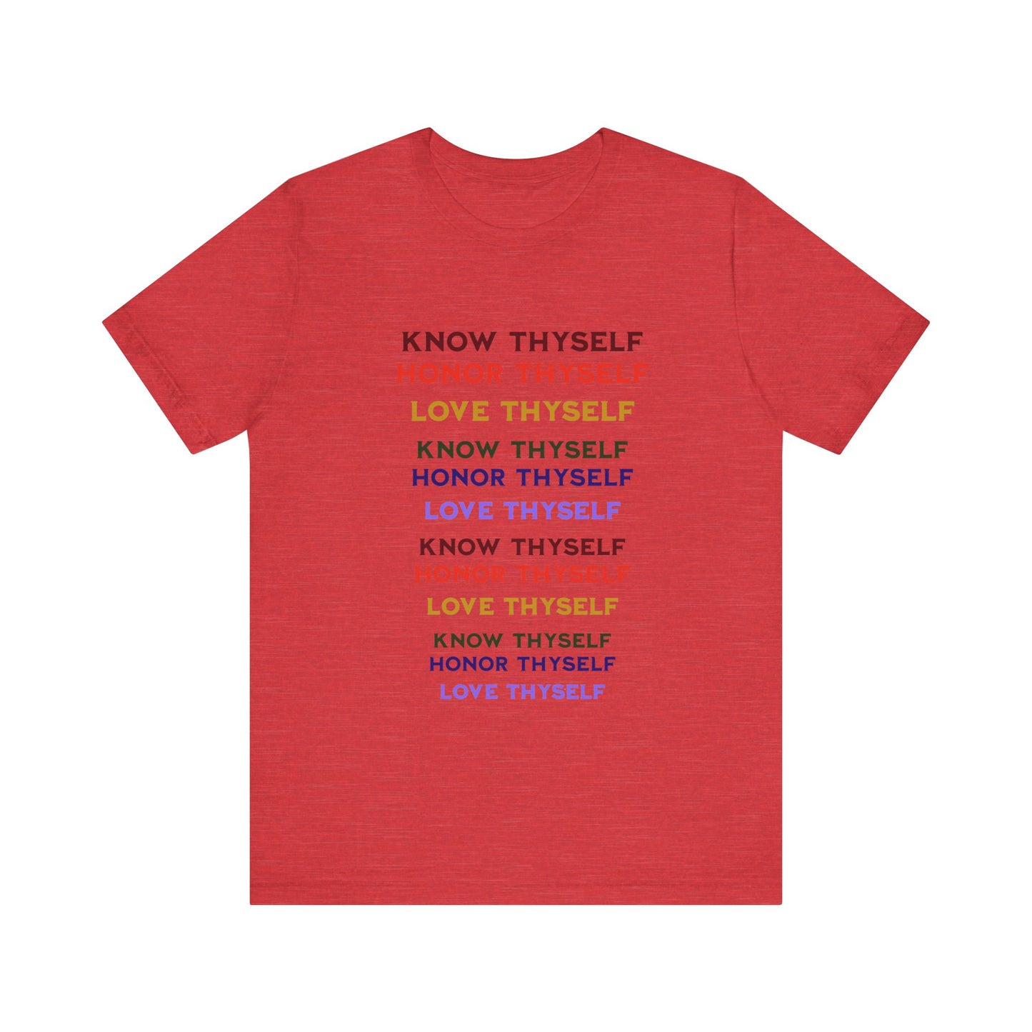 Power of Words Motivational Tee-- Know Thyself