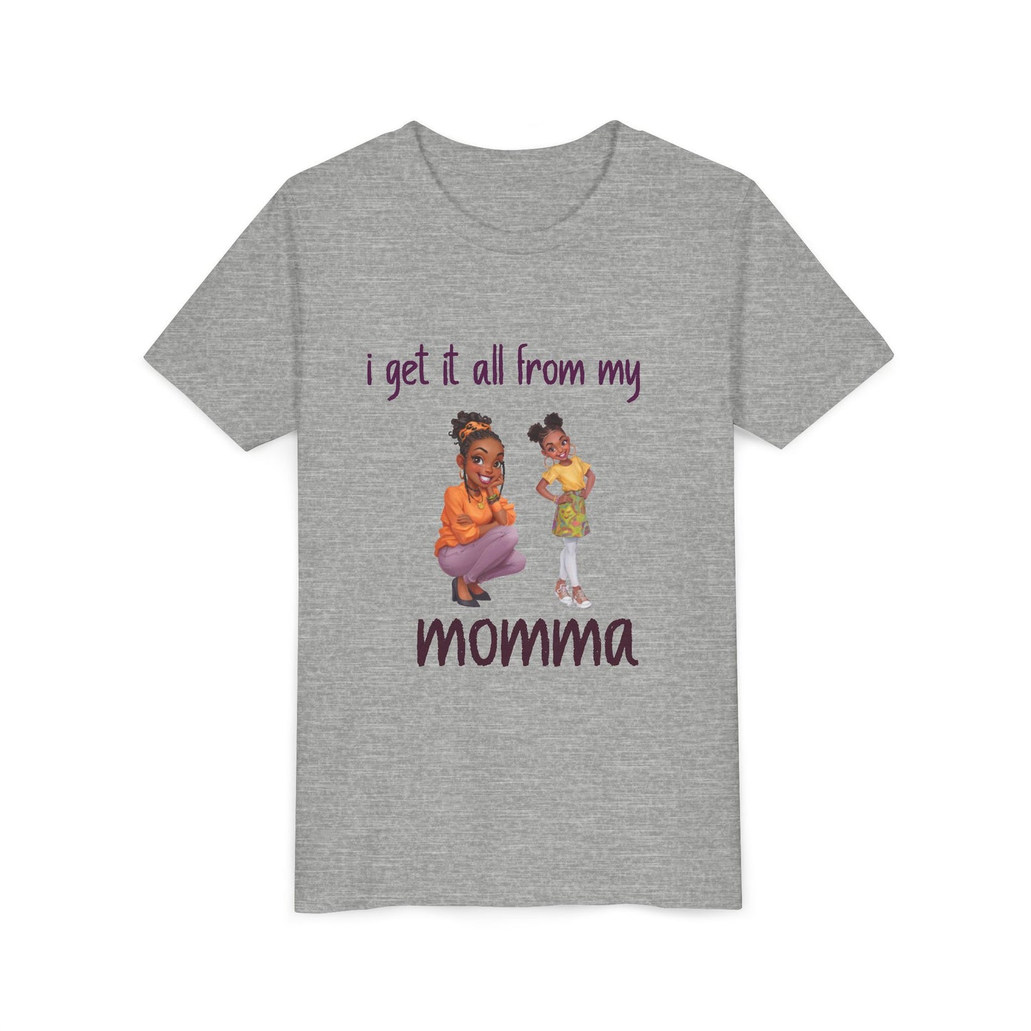Youth Short Sleeve Tee – “I Get It All From My Momma”
