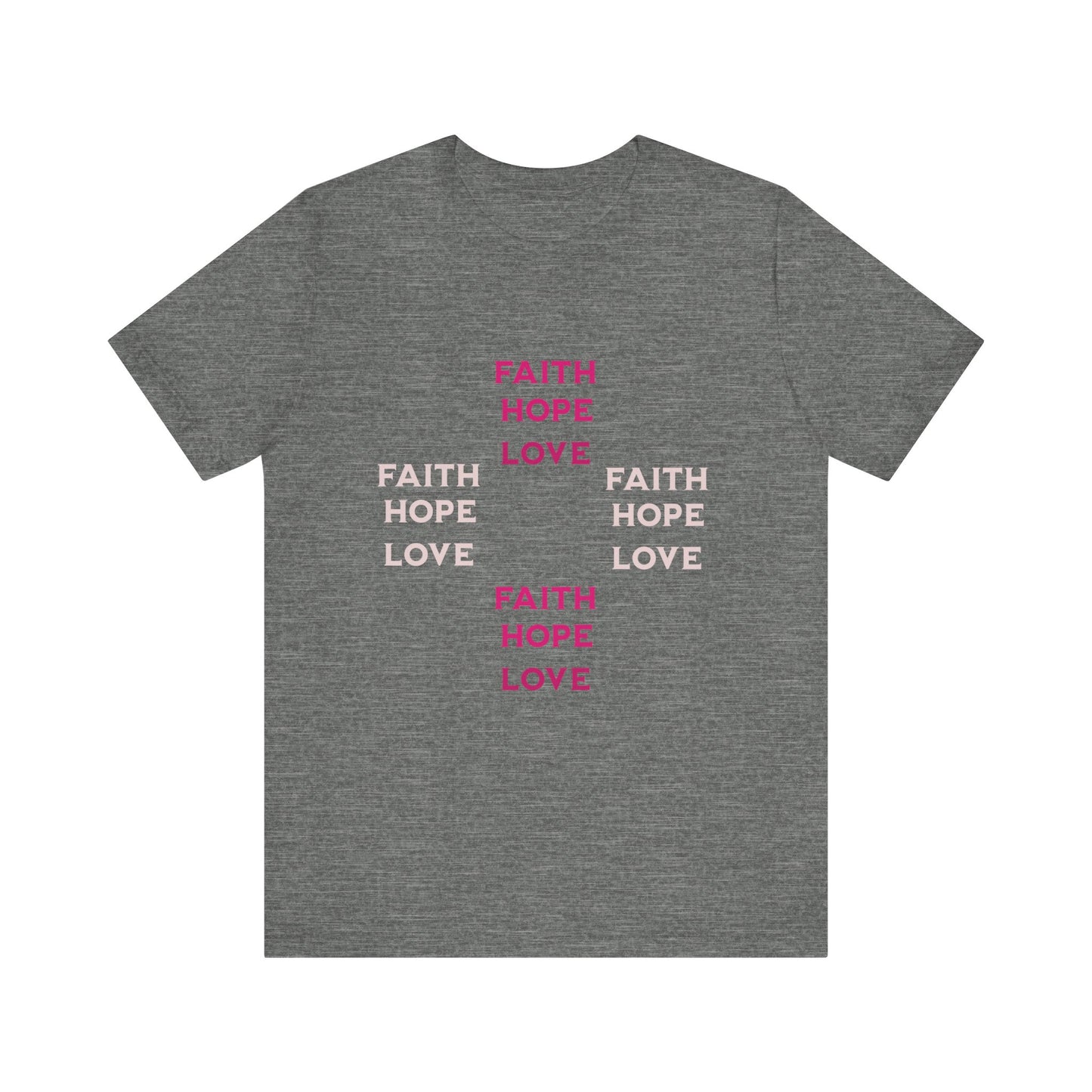 Power of Words Motivational Tee-- Faith, Hope, Love
