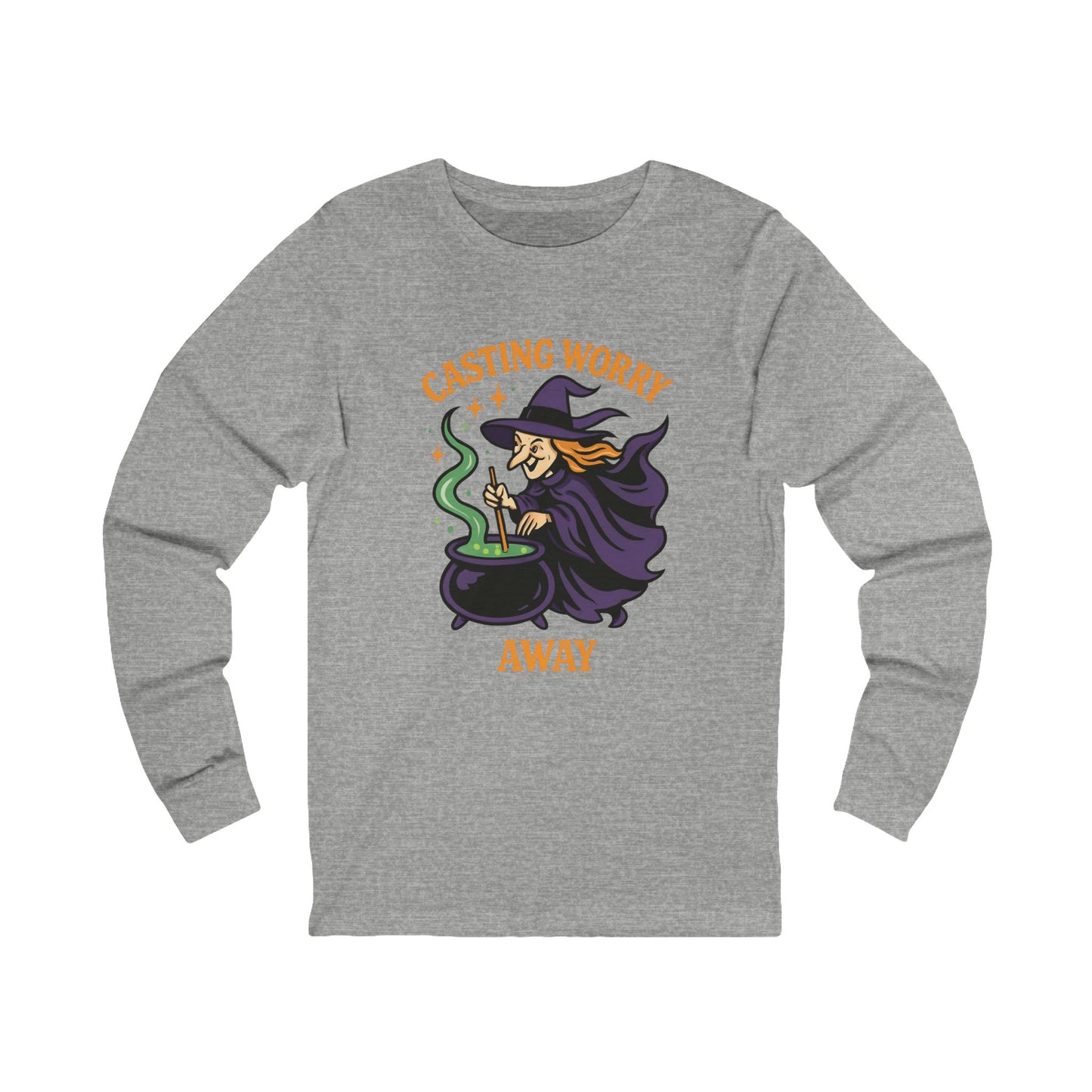 Anxiety Witch Long Sleeve Tee, Halloween Shirt, Witchcraft Apparel, Cozy Fall Fashion, Gift for Her