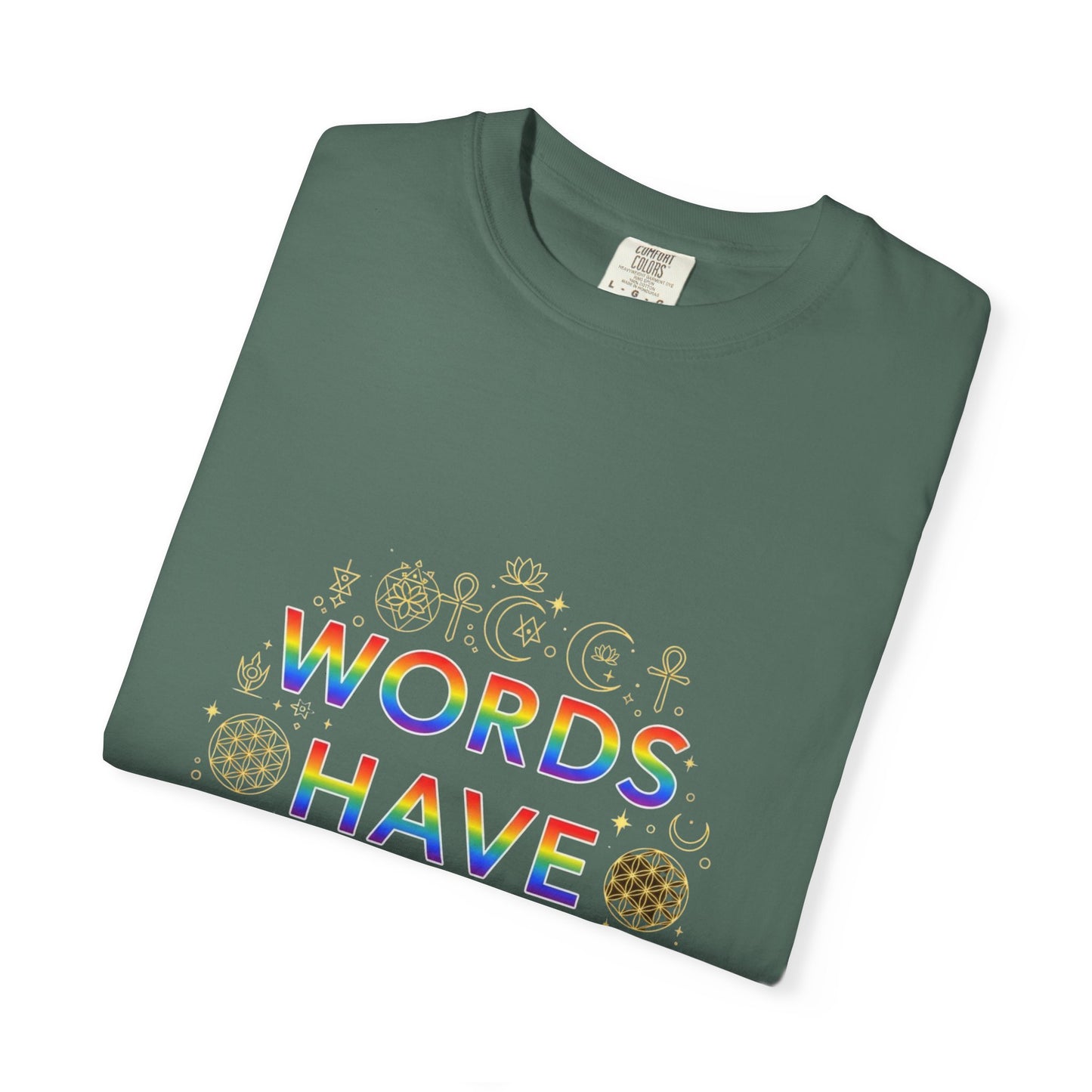 “Power of Words” Motivational Tee – Inspirational Unisex Cotton T-Shirt