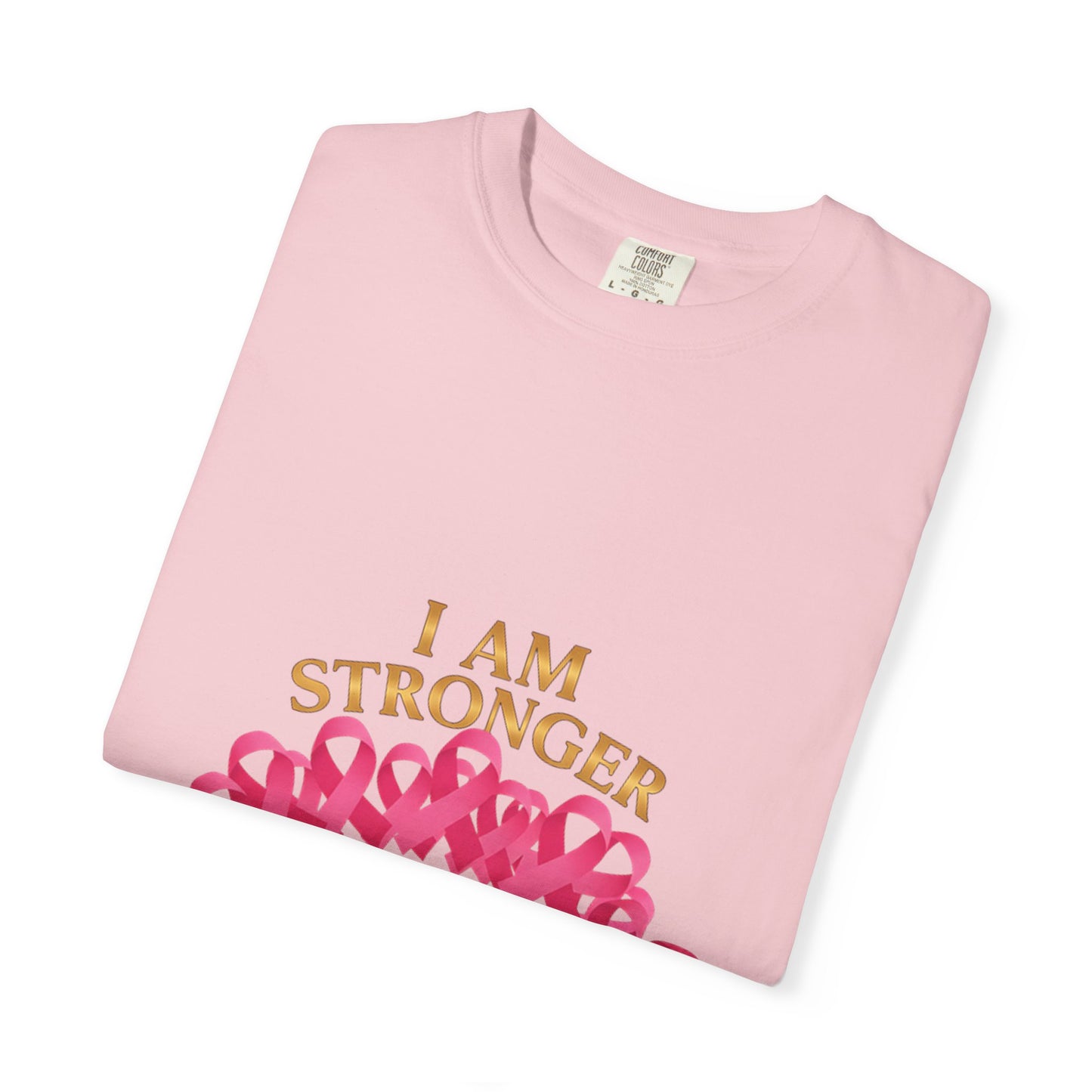 I Am STRONGER Than Cancer – Pink Breast Cancer Awareness T-Shirt