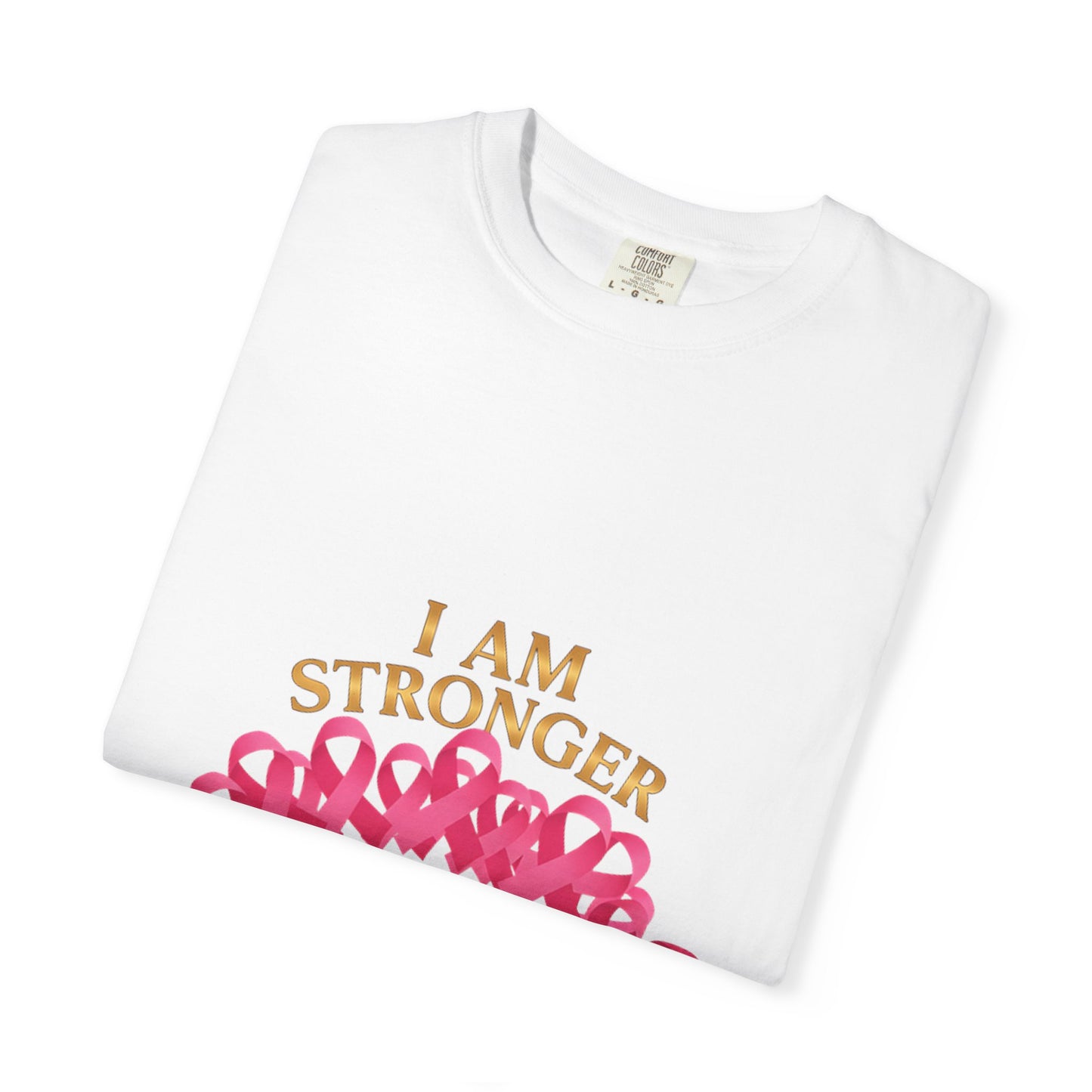I Am STRONGER Than Cancer – Pink Breast Cancer Awareness T-Shirt