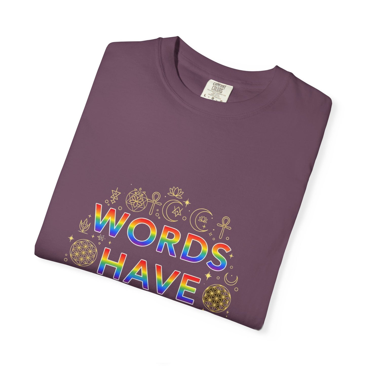 “Power of Words” Motivational Tee – Inspirational Unisex Cotton T-Shirt