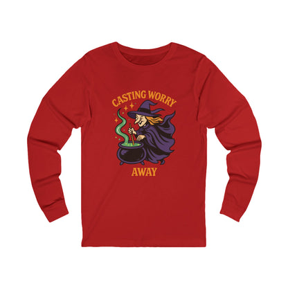 Anxiety Witch Long Sleeve Tee, Halloween Shirt, Witchcraft Apparel, Cozy Fall Fashion, Gift for Her