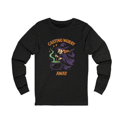 Anxiety Witch Long Sleeve Tee, Halloween Shirt, Witchcraft Apparel, Cozy Fall Fashion, Gift for Her