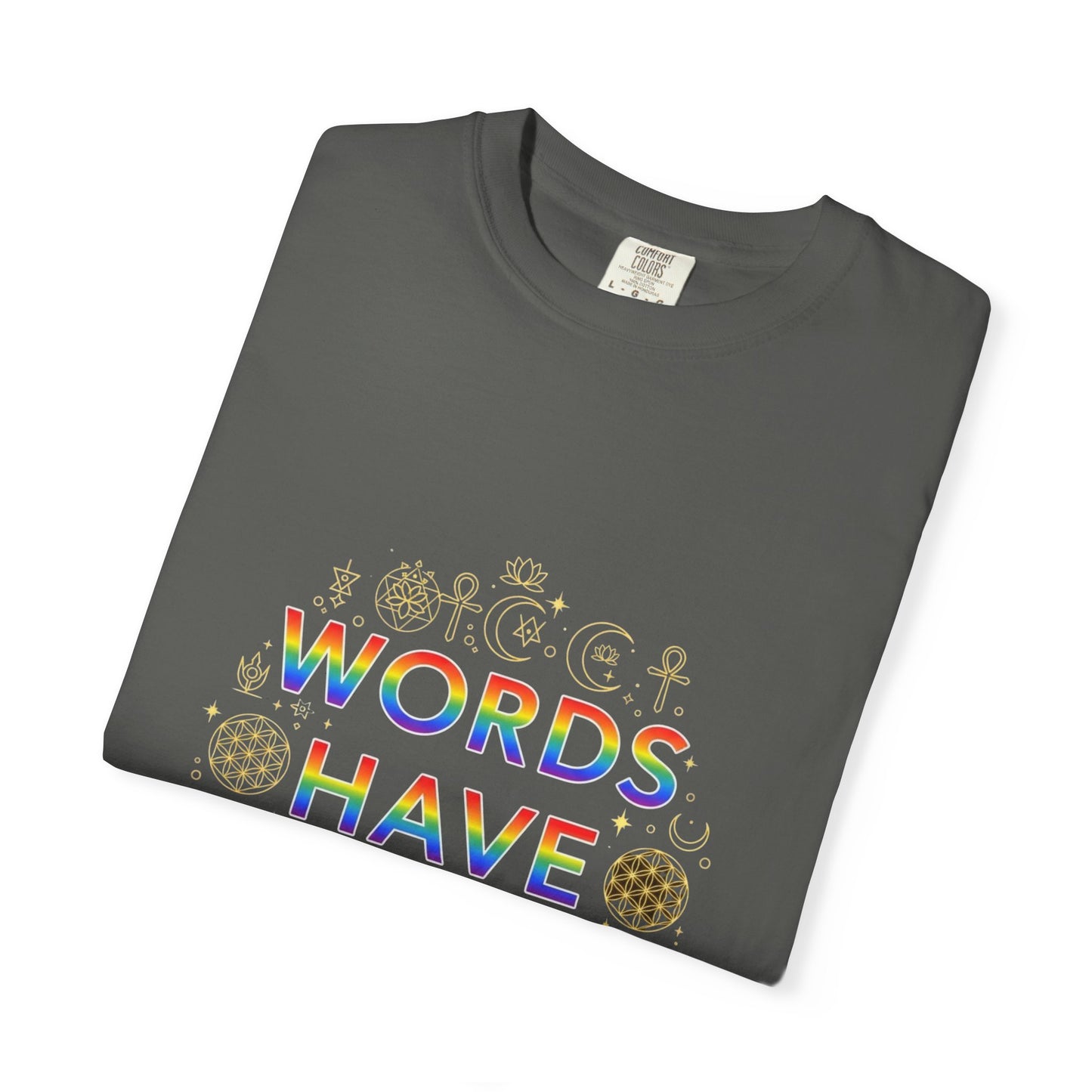 “Power of Words” Motivational Tee – Inspirational Unisex Cotton T-Shirt