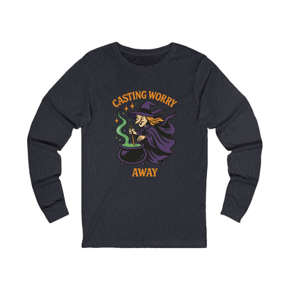 Anxiety Witch Long Sleeve Tee, Halloween Shirt, Witchcraft Apparel, Cozy Fall Fashion, Gift for Her