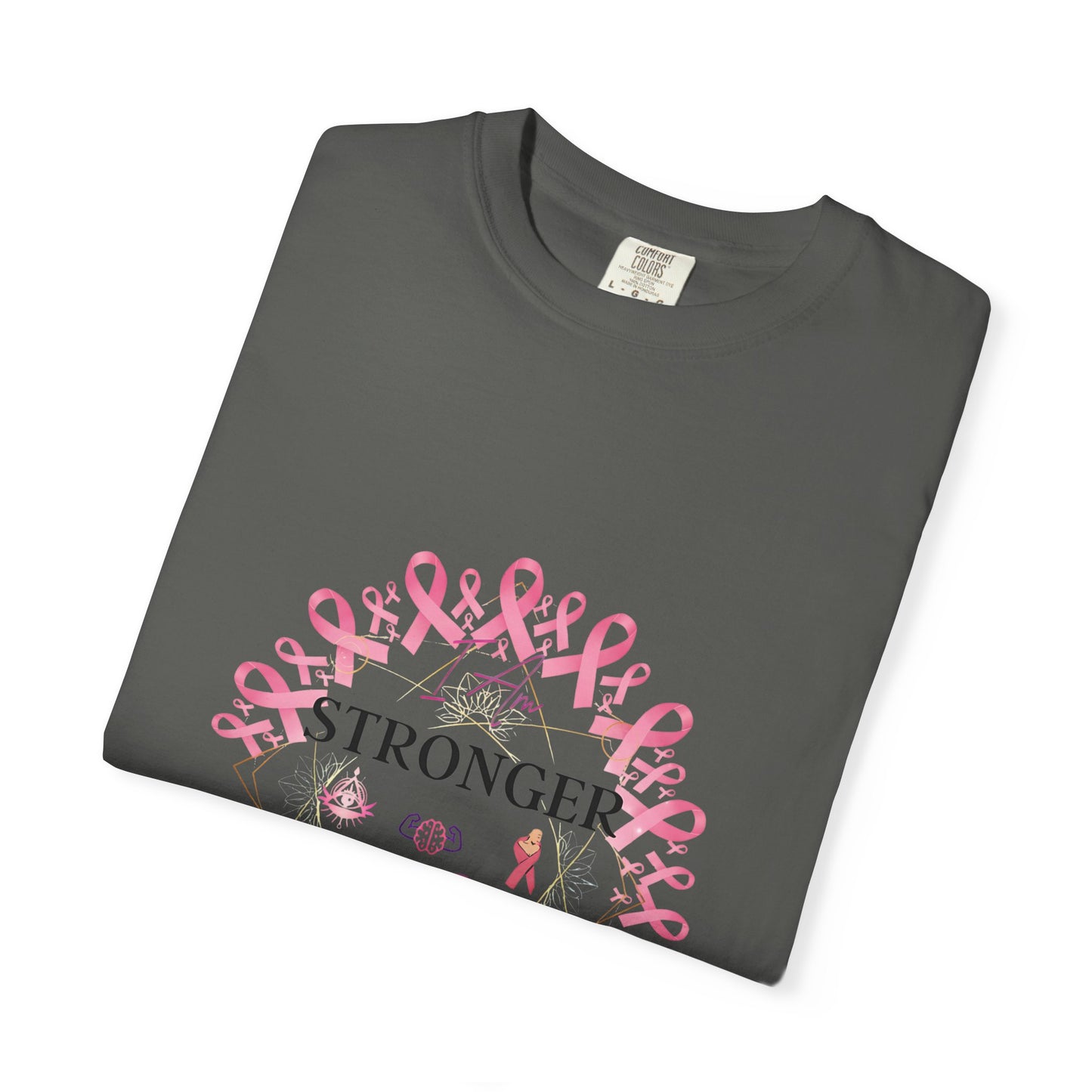 I Am STRONGER Than Cancer – Pink Breast Cancer Awareness T-Shirt