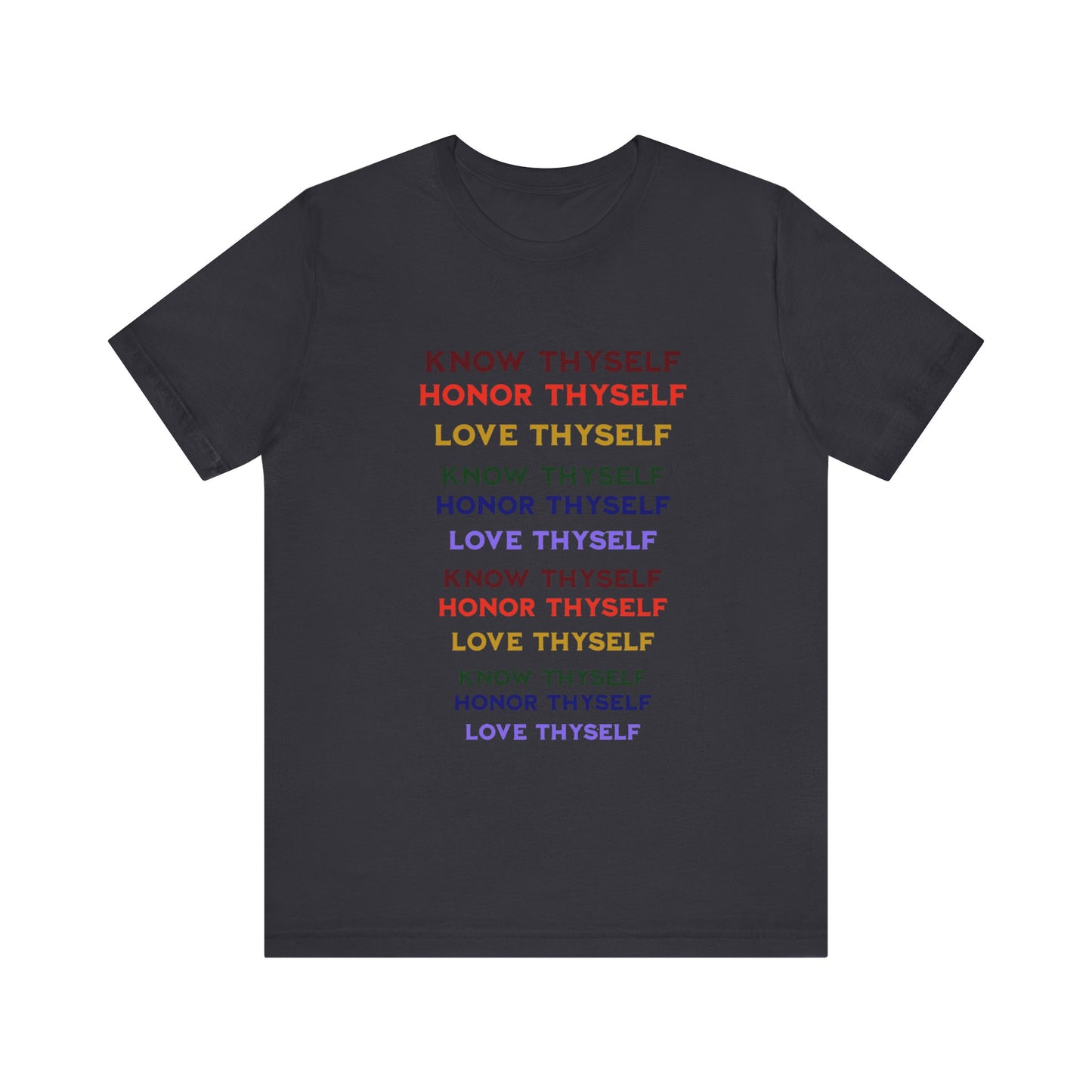 Power of Words Motivational Tee-- Know Thyself