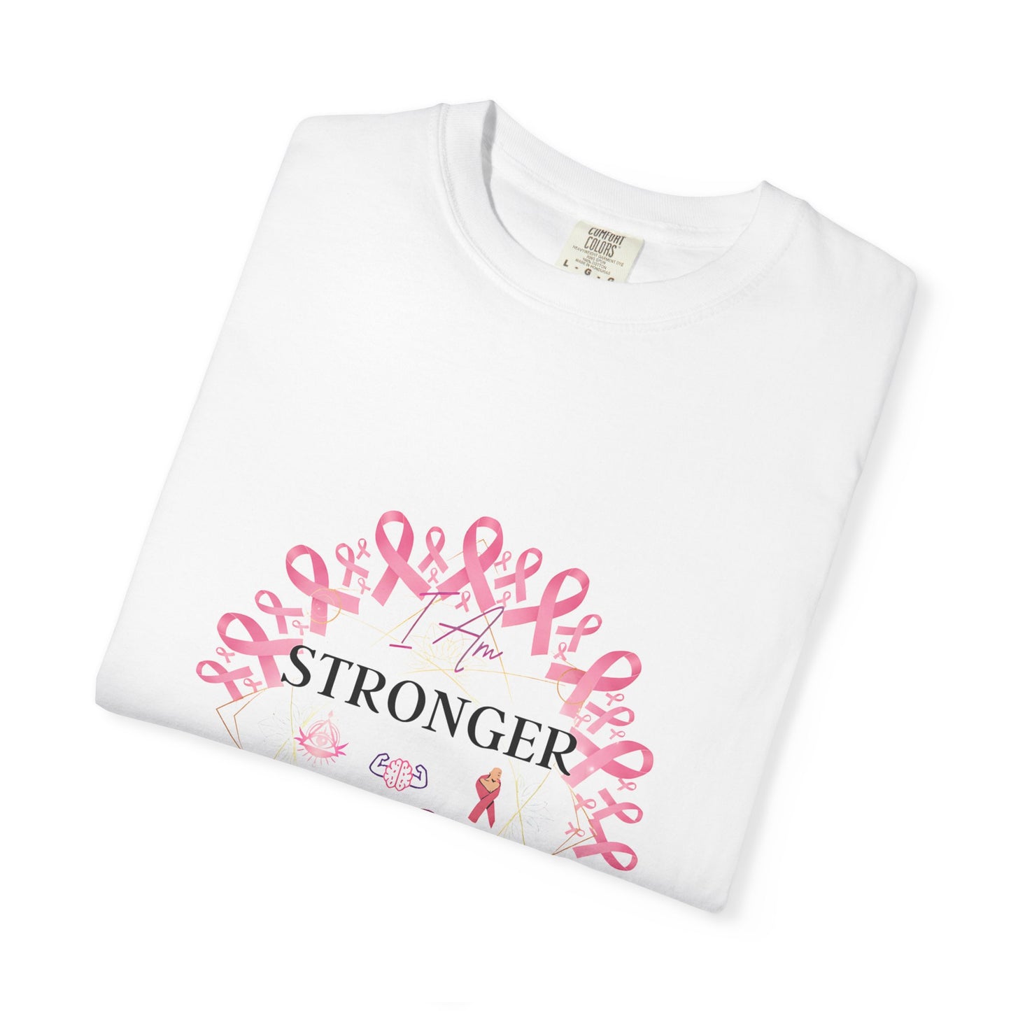 I Am STRONGER Than Cancer – Pink Breast Cancer Awareness T-Shirt