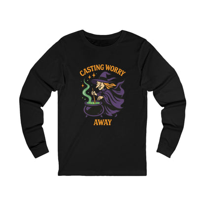 Anxiety Witch Long Sleeve Tee, Halloween Shirt, Witchcraft Apparel, Cozy Fall Fashion, Gift for Her