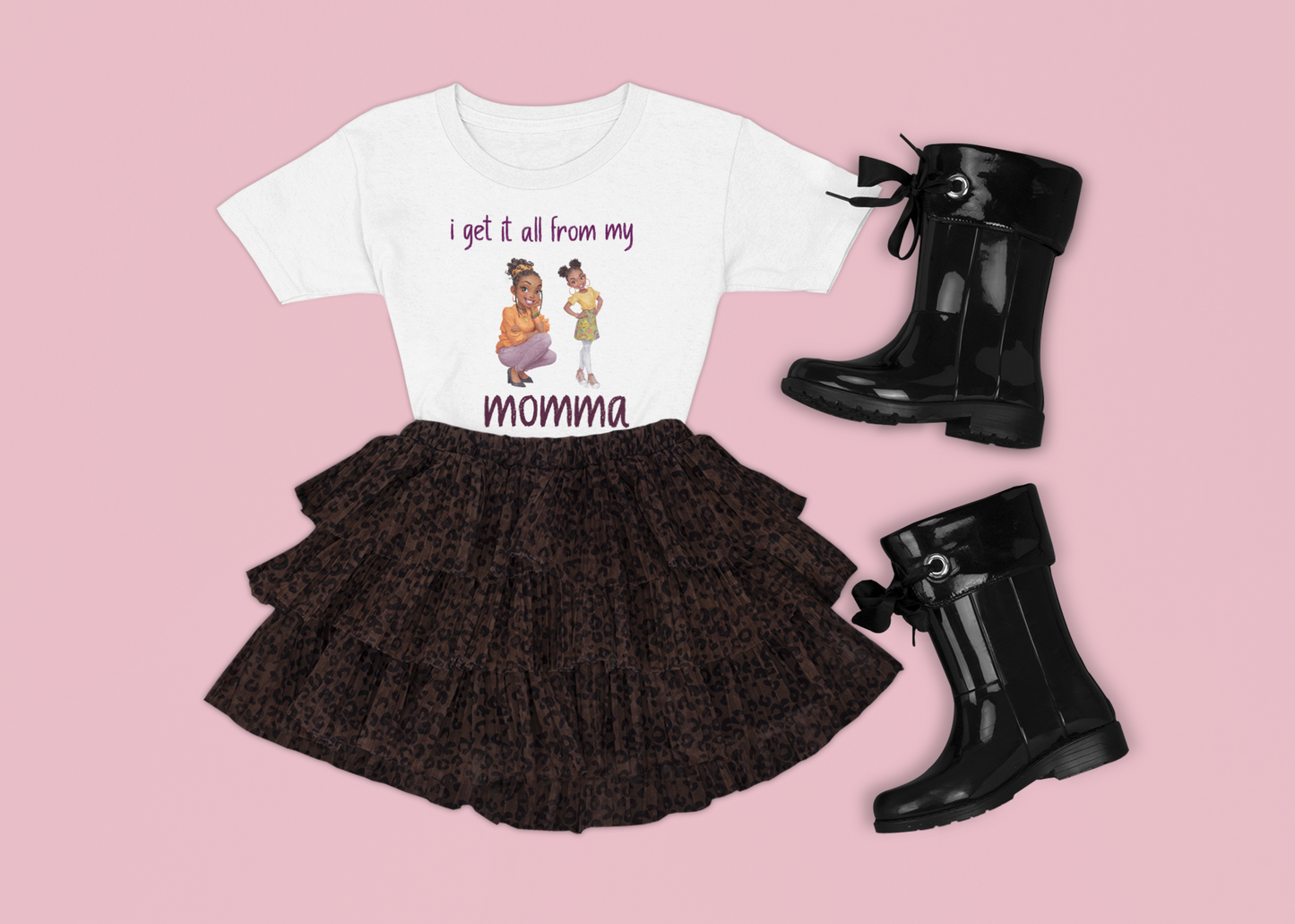 Youth Short Sleeve Tee – “I Get It All From My Momma”