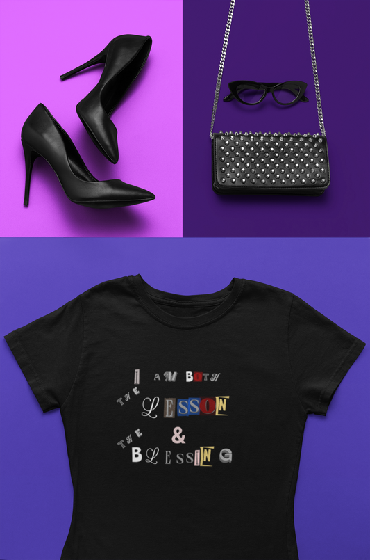Power of Words Motivational Tee-- Lesson and Blessing
