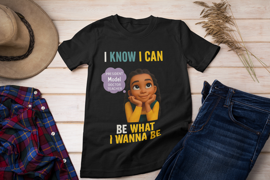 Youth T-Shirt - I Know I Can Be What I Wanna Be T-Shirt-Original