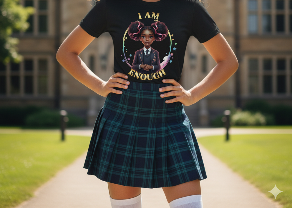 Empowering Teens Tee – “I AM ENOUGH” Positive Affirmation T-Shirt for Teens