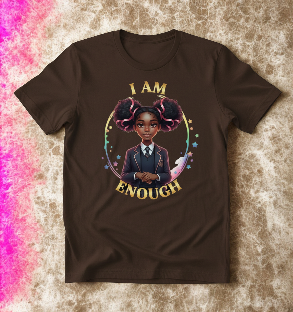 Empowering Teens Tee – “I AM ENOUGH” Positive Affirmation T-Shirt for Teens