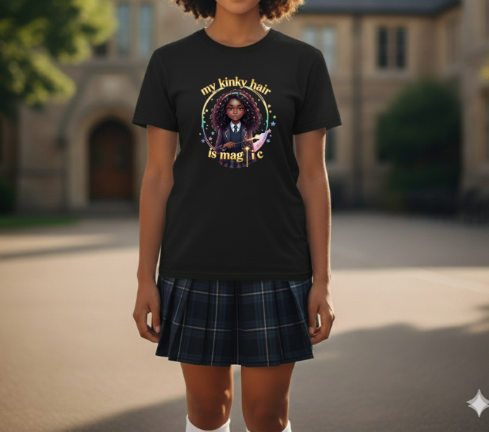 Empowering Teens Tee - KINKY HAIR IS MAGIC Unisex T-shirt