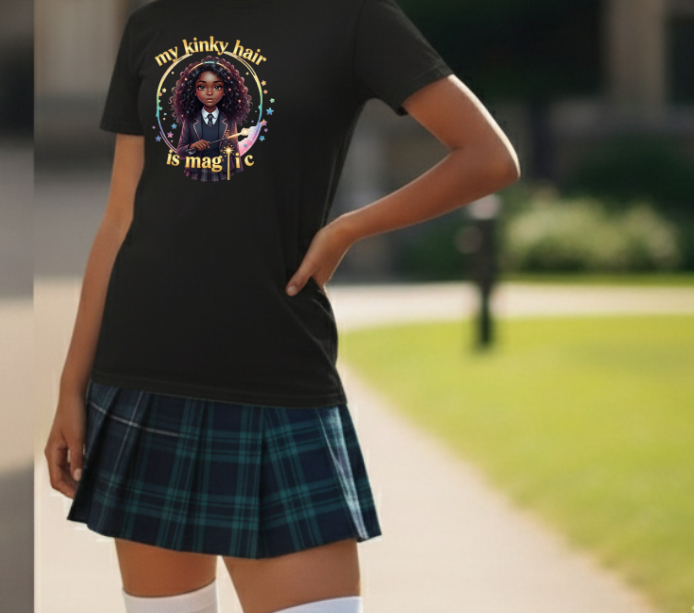 Empowering Teens Tee - KINKY HAIR IS MAGIC Unisex T-shirt