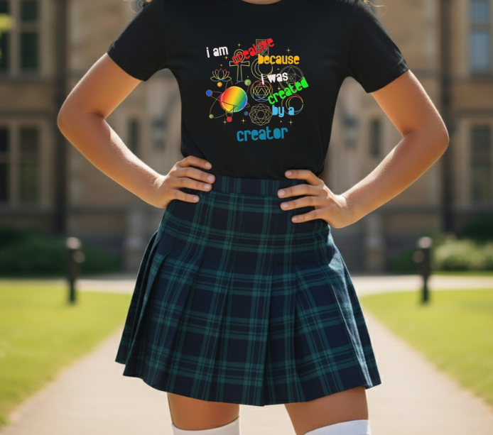 Empowering Teens Tee – “I AM CREATIVE” Positive Affirmation T-Shirt for Teens