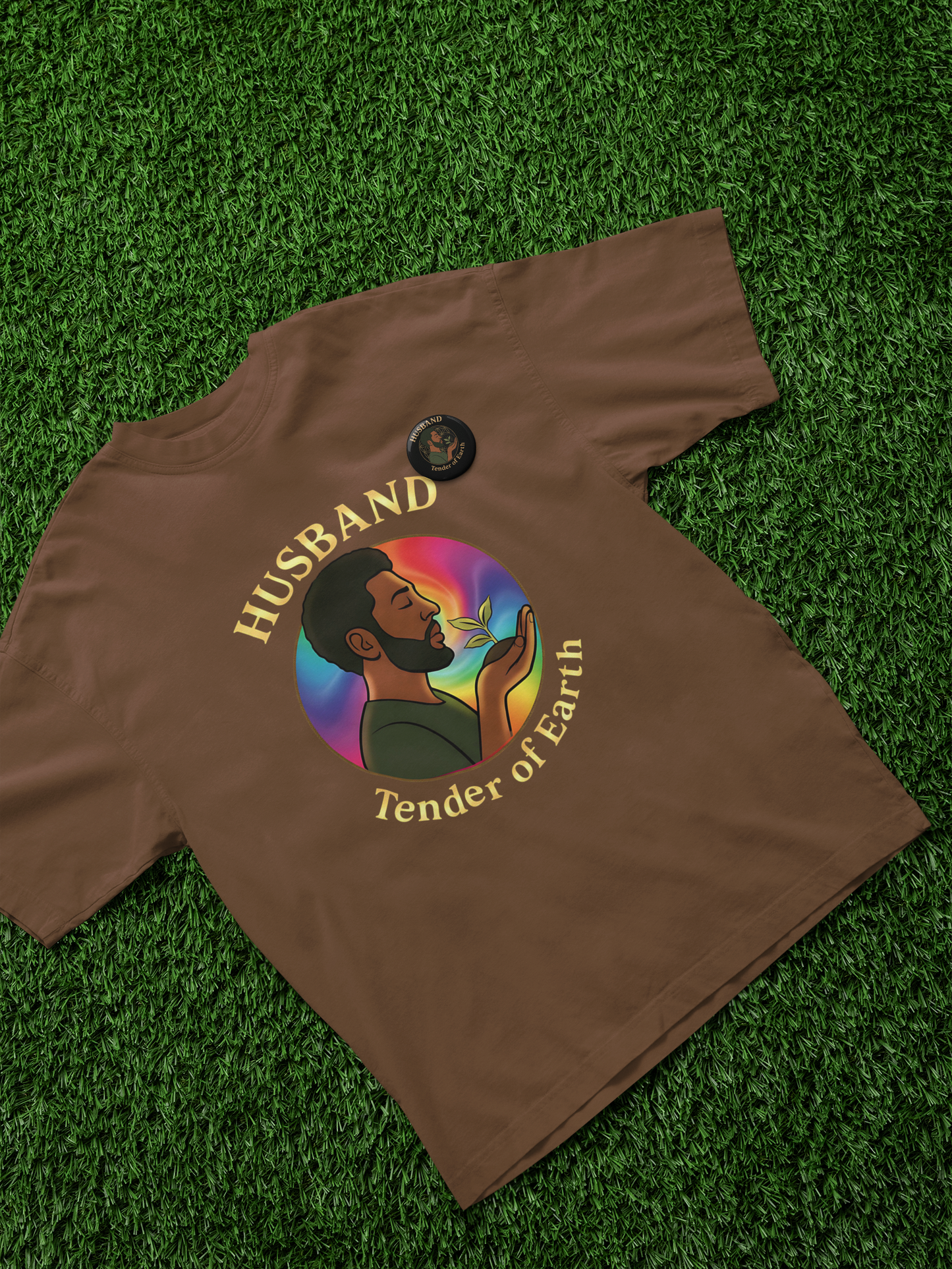 Tender of Earth Tee for Him – Nature-Inspired Sustainable T-Shirt