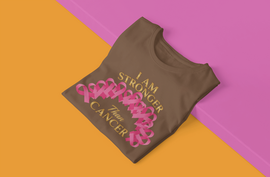 I Am STRONGER Than Cancer – Pink Breast Cancer Awareness T-Shirt
