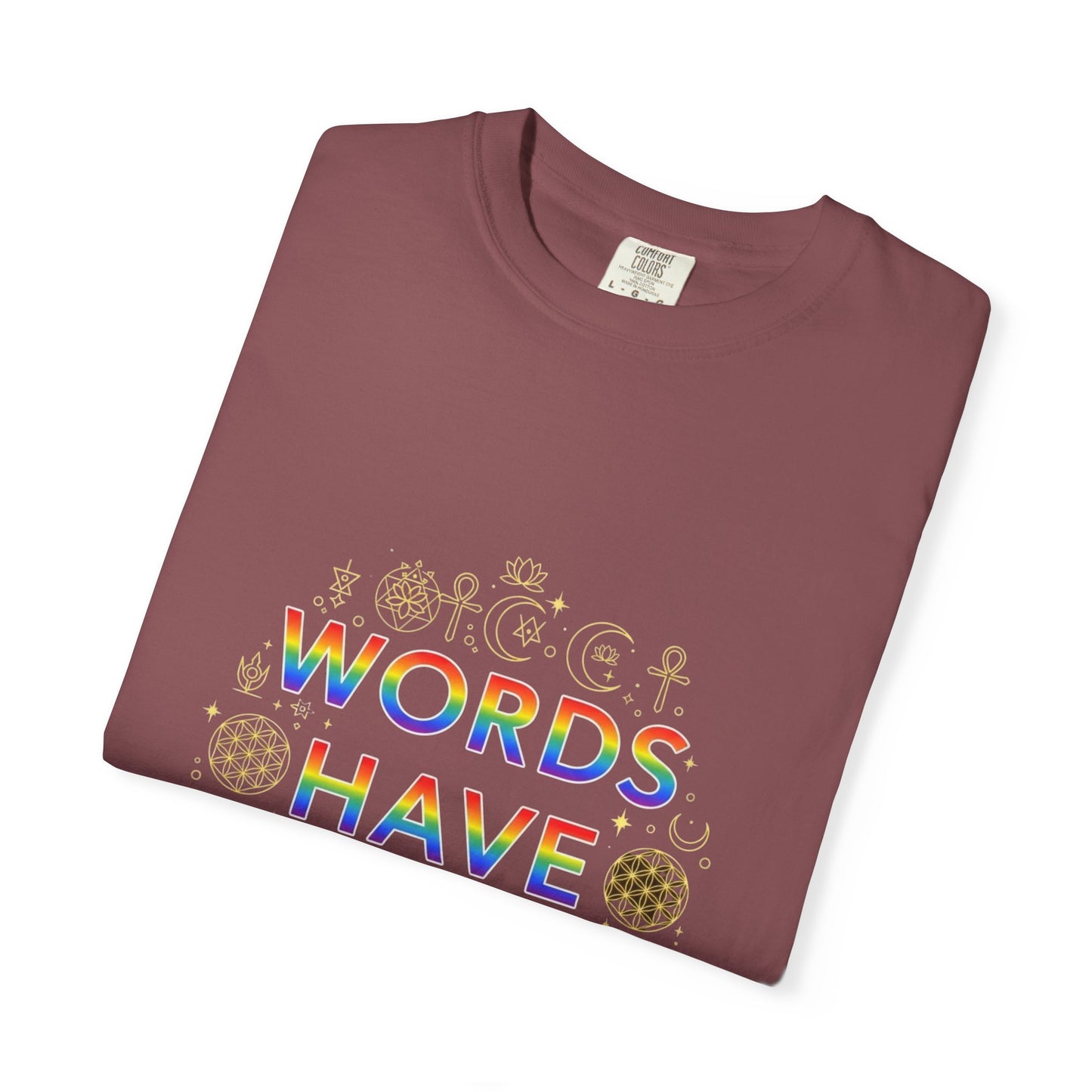 “Power of Words” Motivational Tee – Inspirational Unisex Cotton T-Shirt
