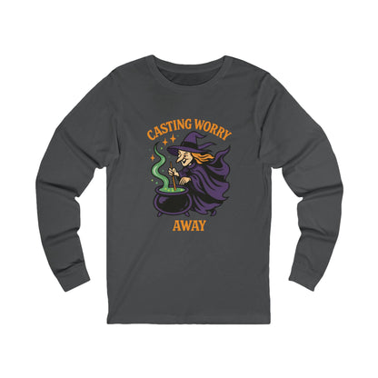 Anxiety Witch Long Sleeve Tee, Halloween Shirt, Witchcraft Apparel, Cozy Fall Fashion, Gift for Her