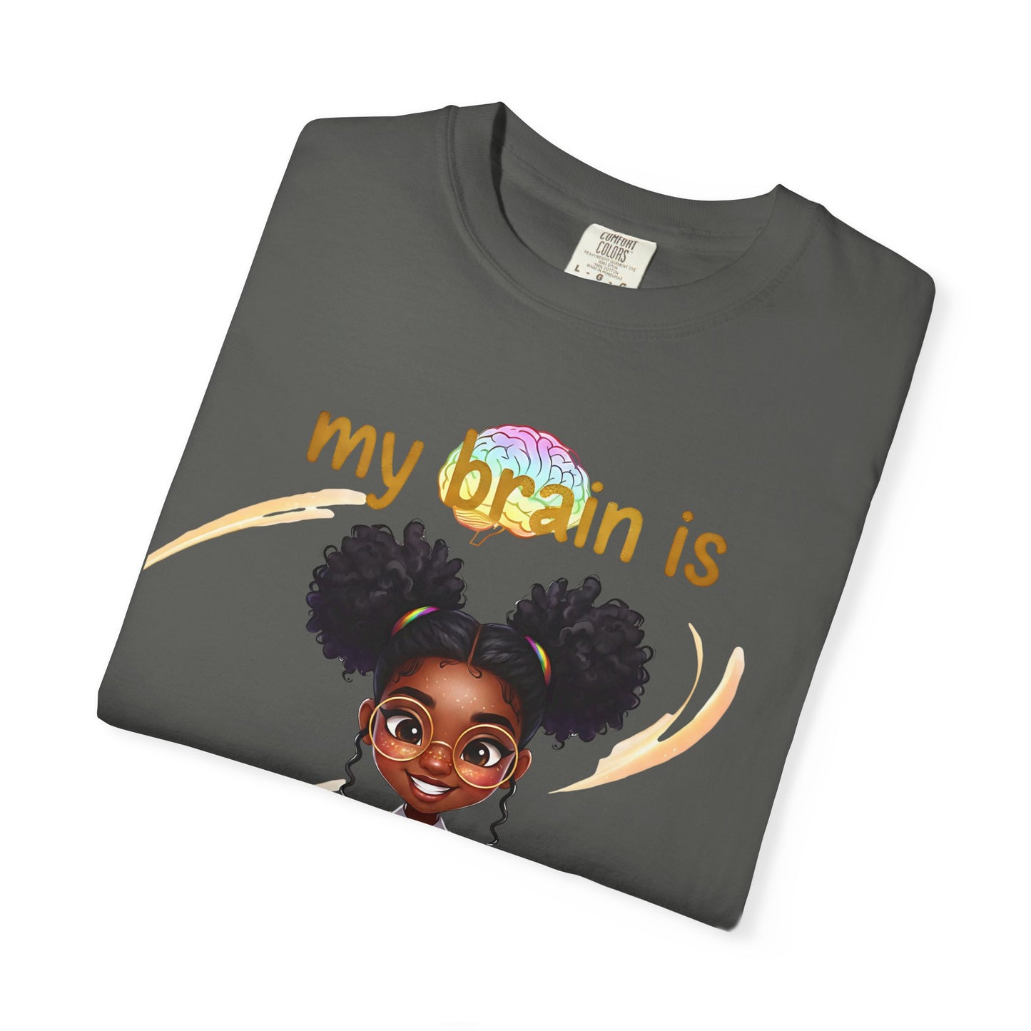 Empowering Teens Tee – “MY BRAIN IS MY SUPERPOWER” Positive Affirmation T-Shirt for Teens