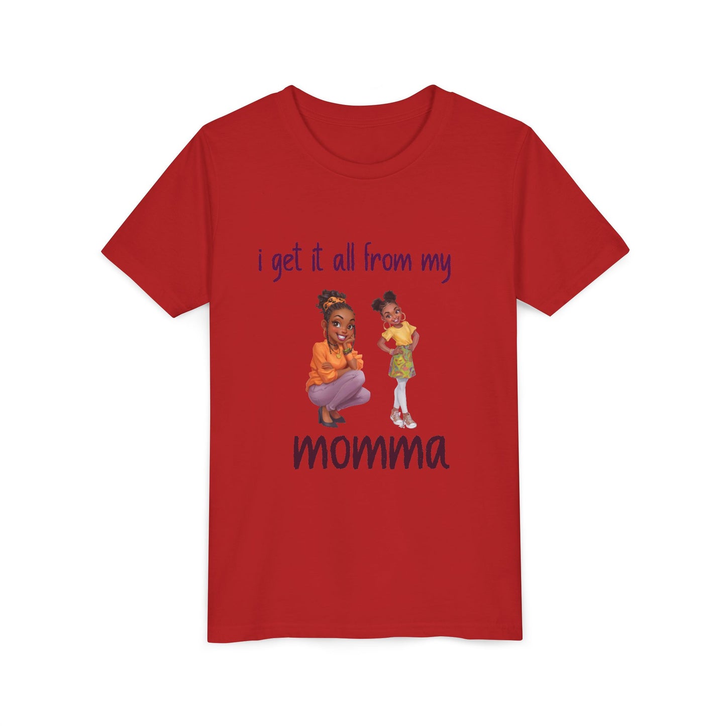 Youth Short Sleeve Tee – “I Get It All From My Momma”