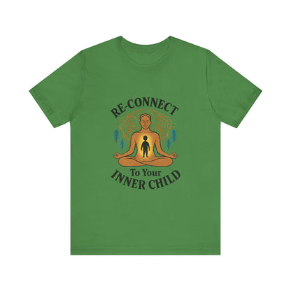 Re-Connect To Your Inner Child T-Shirt Unisex Short Sleeve Tee | Mindfulness Self-Care Graphic Shirt