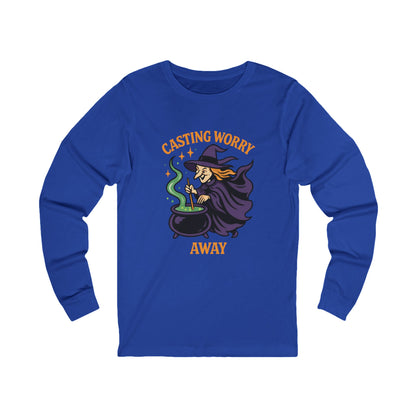 Anxiety Witch Long Sleeve Tee, Halloween Shirt, Witchcraft Apparel, Cozy Fall Fashion, Gift for Her