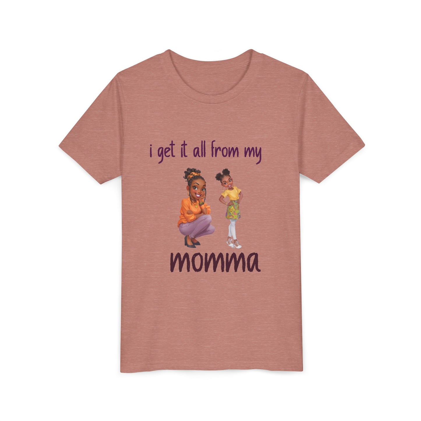 Youth Short Sleeve Tee – “I Get It All From My Momma”