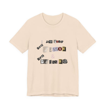 Power of Words Motivational Tee-- Lesson and Blessing