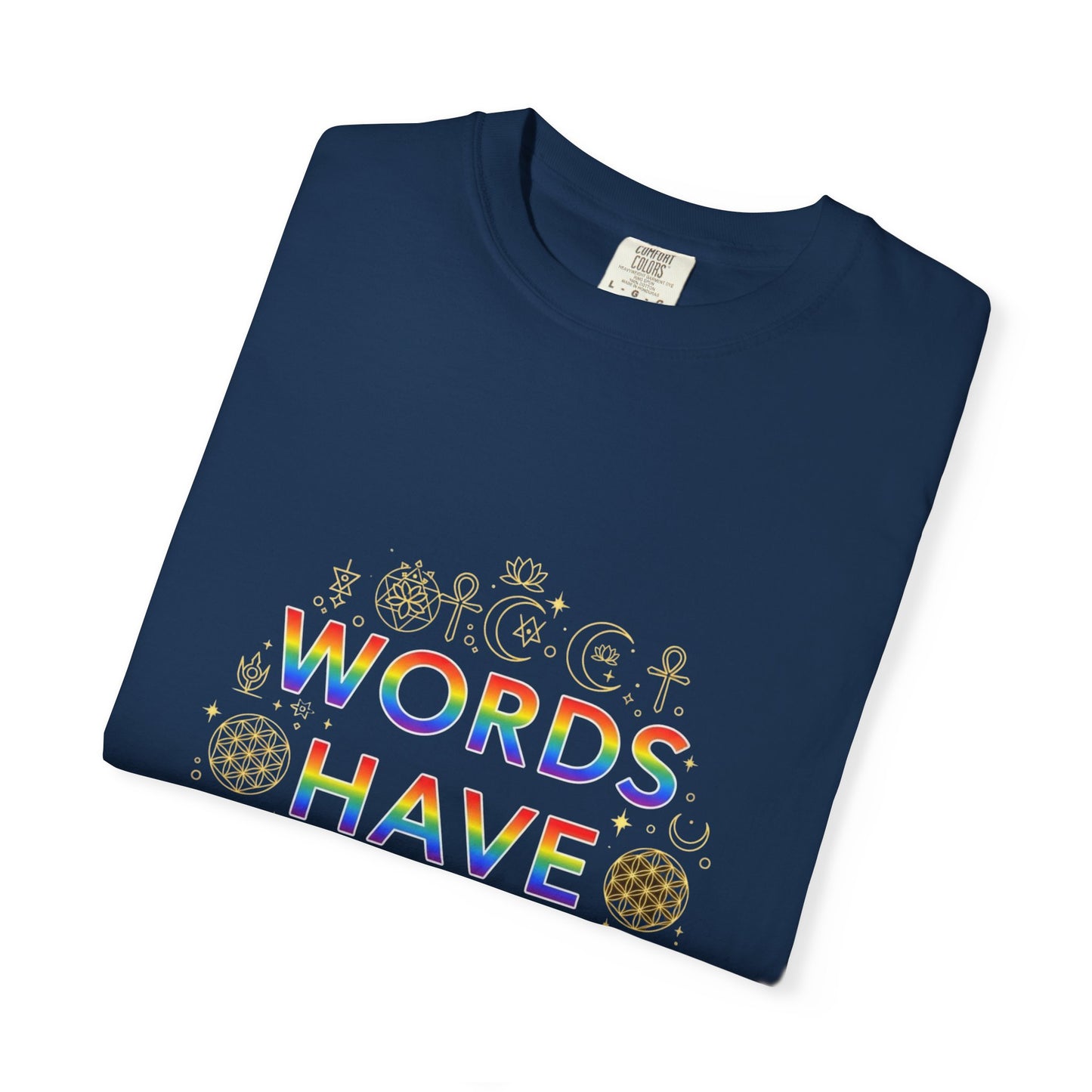 “Power of Words” Motivational Tee – Inspirational Unisex Cotton T-Shirt