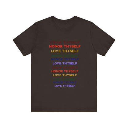 Power of Words Motivational Tee-- Know Thyself